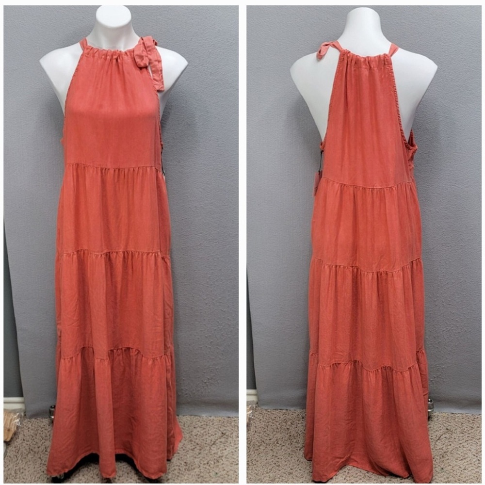 Bella Dahl halter tiered maxi dress